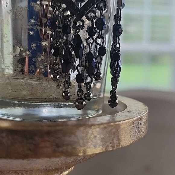 Beaded Chandelier Earrings Whimsigoth Sparkle - Picture 6 of 6